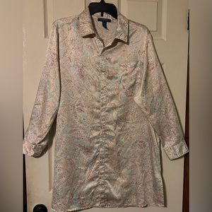 Lauren Ralph Lauren Paisley Sleep Shirt size large